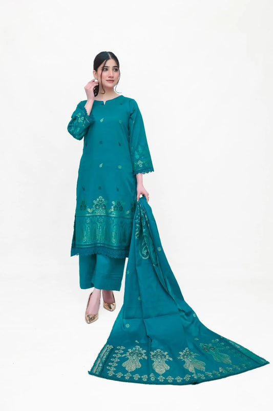 KHAADI Jacquard Bana Dora Premium Lawn 3 Piece