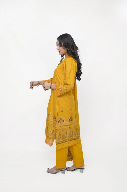 KHAADI Jacquard Bana Dora Premium Lawn 3 Piece