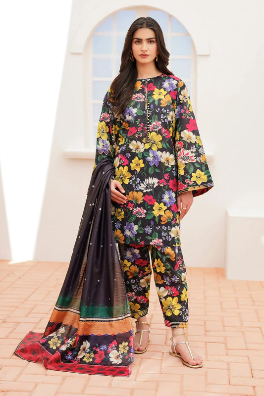 3 Piece Suit Unstitched Printed Lawn