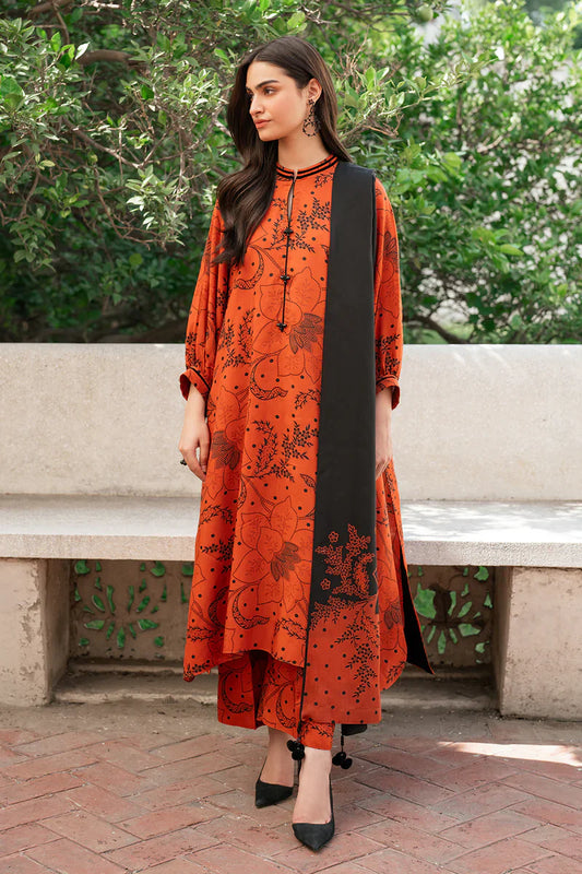 3 Piece Suit Unstitched Printed Lawn