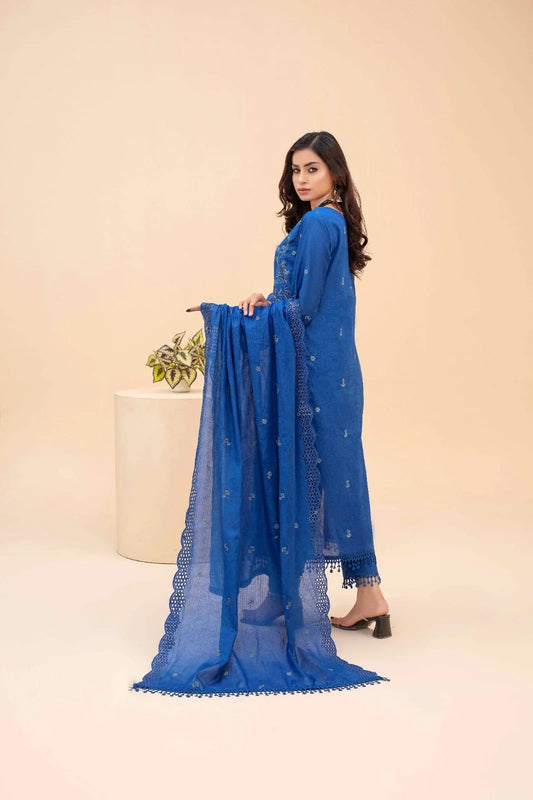 Luxury Embroidered Lawn 3 Piece