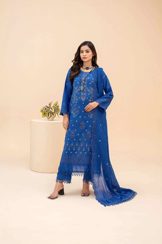 Luxury Embroidered Lawn 3 Piece