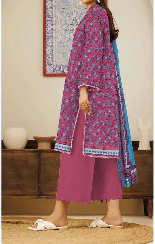 3 Piece Unstitched Printed Lawn Suit