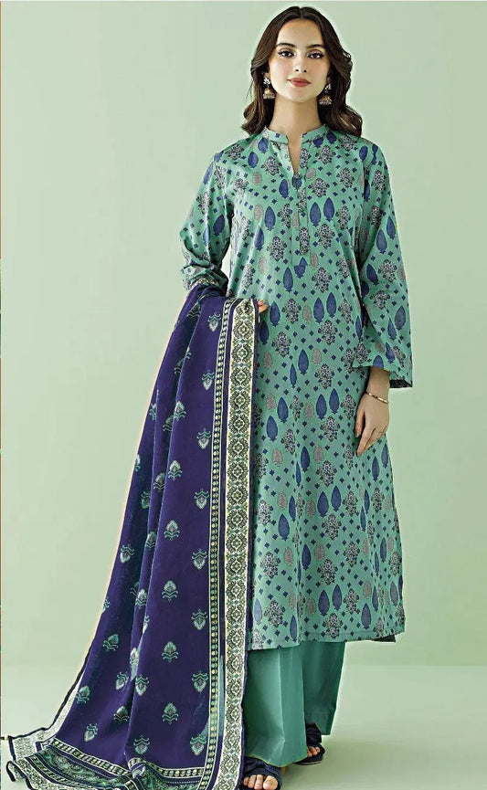 3 Piece Unstitched Printed Lawn Suit
