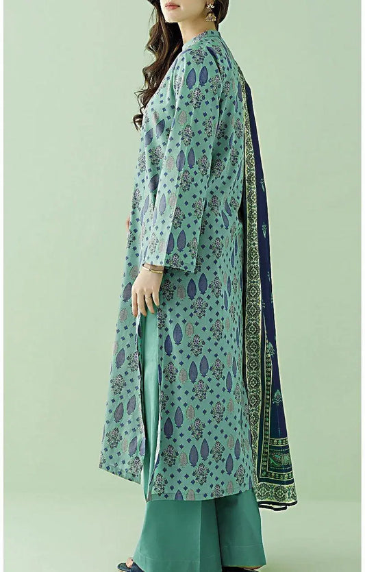 3 Piece Unstitched Printed Lawn Suit