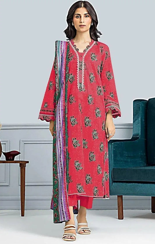 3 Piece Unstitched Printed Lawn Suit