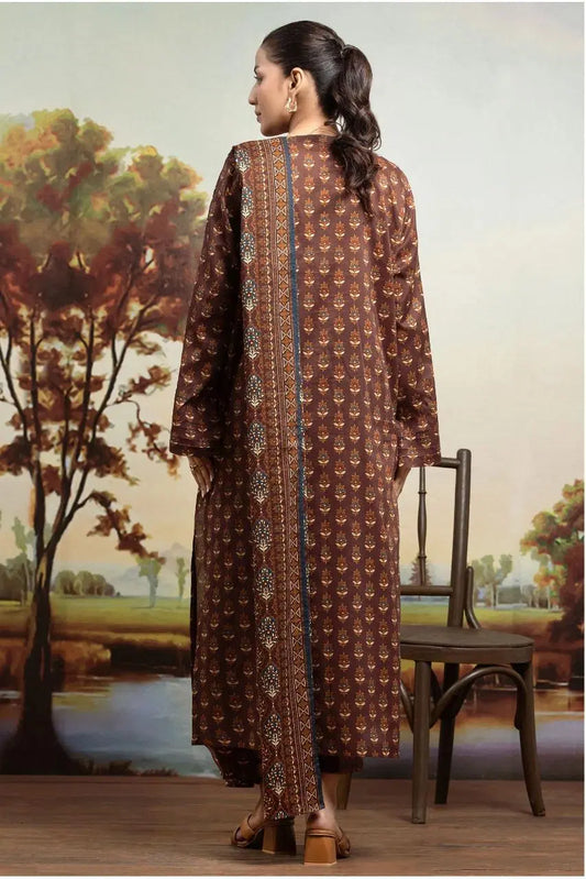3 Piece Suit Unstitched Printed Dobby Lawn