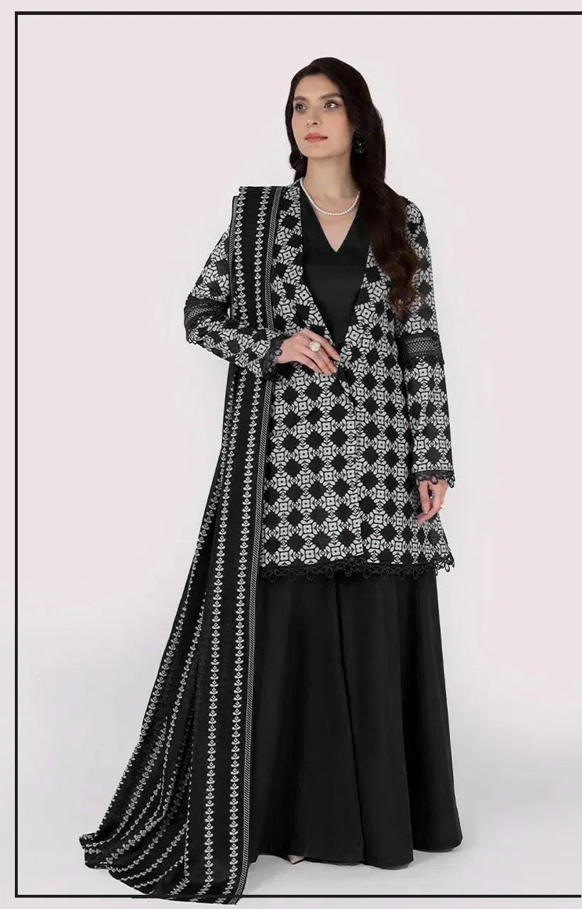 3 Piece Unstitched Printed Lawn Suit