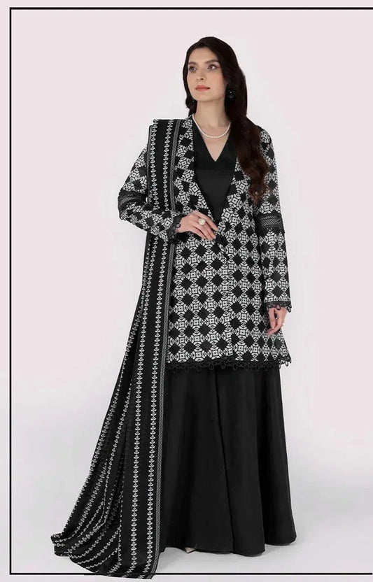3 Piece Unstitched Printed Lawn Suit
