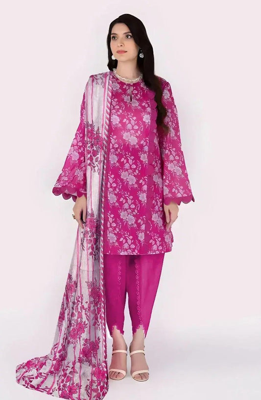 3 Piece Unstitched Printed Lawn Suit
