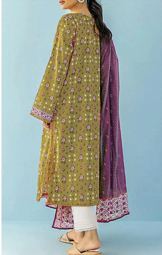 3 Piece Unstitched Printed Lawn Suit