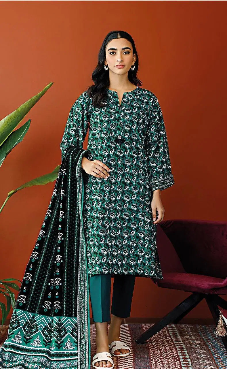 3 Piece Unstitched Printed Lawn Suit