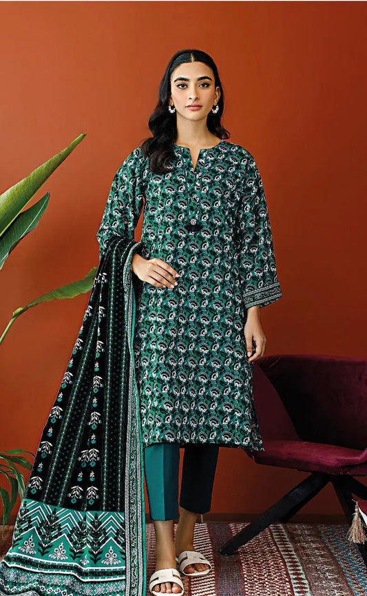 3 Piece Unstitched Printed Lawn Suit