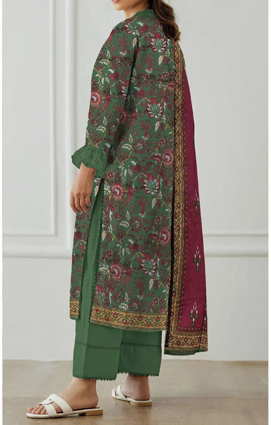 3 Piece Unstitched Printed Lawn Suit